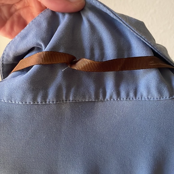 Dagege light blue sheer midi dress with neck tie detail - Picture 5 of 9